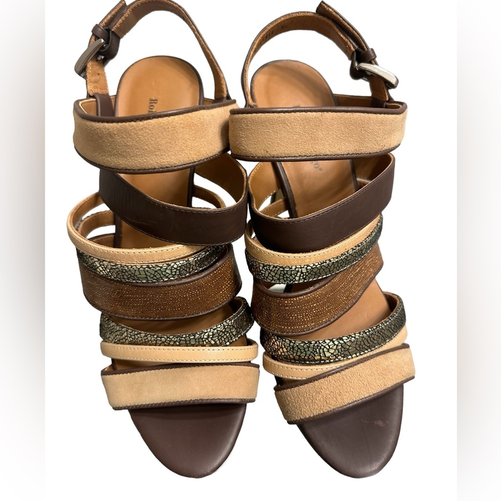Roberto Zago Women Strappy Sandals multicolored size 7.5 !! - Picture 3 of 16